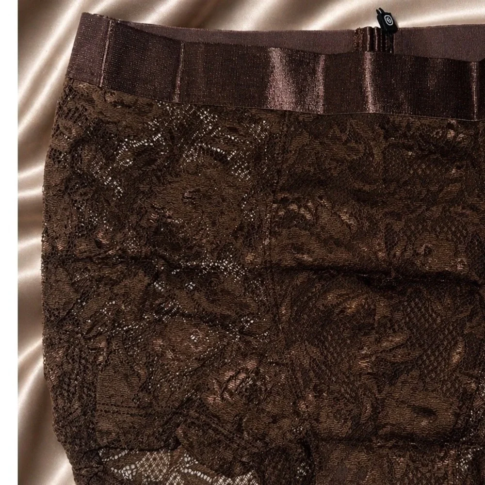 Cosabella Brown Never Say‎ Never Lace Classic Trunk Boxer Brief Size XL NEW